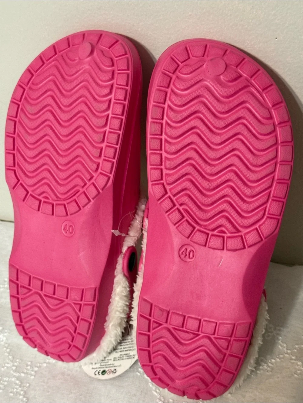 Kids Pink Fur-Lined Clog Shoes